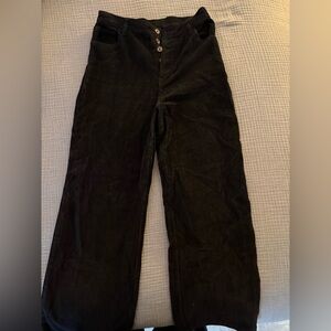 Reformation Black Corduroy Trousers